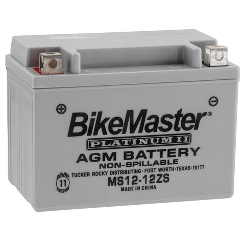 BikeMaster AGM Platinum II Battery - 12 Volt - MS12-12ZS