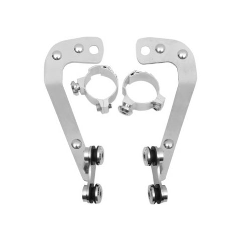 Memphis Shades Lowers Quick Change Mount Kits for Street - VTX Forks - Polished - MEM9860