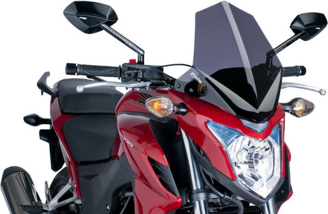 Puig Naked Gen Sport Windscreen for 2013-15 Honda CB500F - Dark Smoke - 6437F