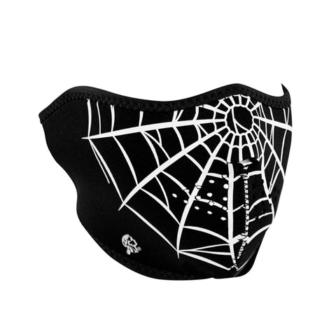 ZAN HeadGear Neoprene Half Face Mask - Spider Web - WNFM055H