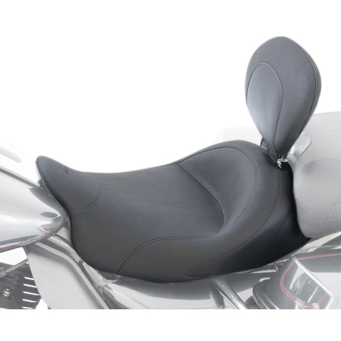 Mustang Vintage Solo Seat with Driver Backrest for 2008-20 Harley FL - 79600