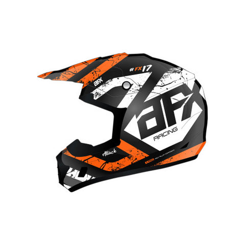 AFX FX-17 Attack Helmet - Matte Black/Orange - XX-Large