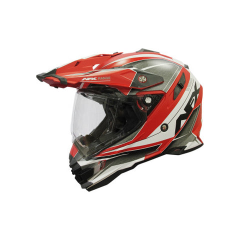 AFX FX-41 Dual Sport Range Helmet - Matte Red - Large