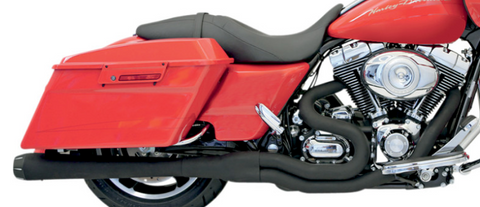 Bassani Road Rage B4 Exhaust System for 1995-16 Harley FL Touring models - Black - FLH-747B