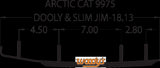 Woodys Dooly Wear Bar for Arctic Cat Models - 8 Inch Dual Carbide - DA8-9975