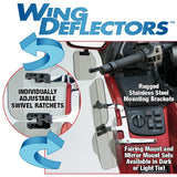 National Cycle Wing Deflectors for Honda GL1800 - Mirror Mount - 2-Piece Set - Dark Gray - N5108