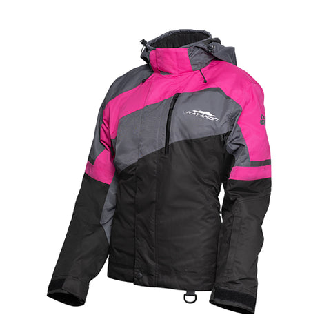 Katahdin Gear Recon Jacket for Women - Black/Grey/Pink - X-Large