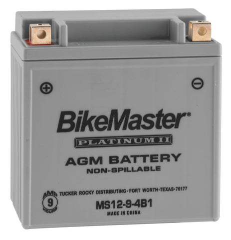 BikeMaster AGM Platinum II Battery - 12 Volt - MS12-9-4B1