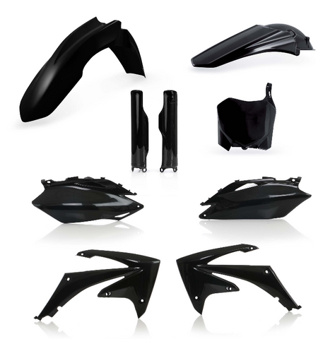 Acerbis Full Plastic Kit for 2009-10 Honda CRF 250R/450R models - Black - 2198000001