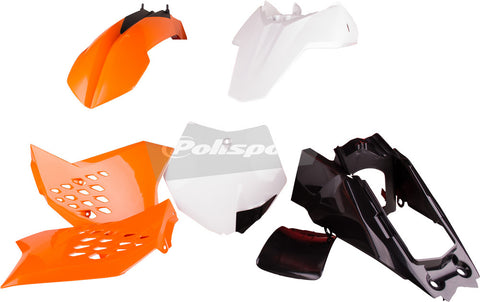 Polisport MX Replica Plastics Kit for 2013-15 KTM 65 SX - OE Orange/White/Black - 90450