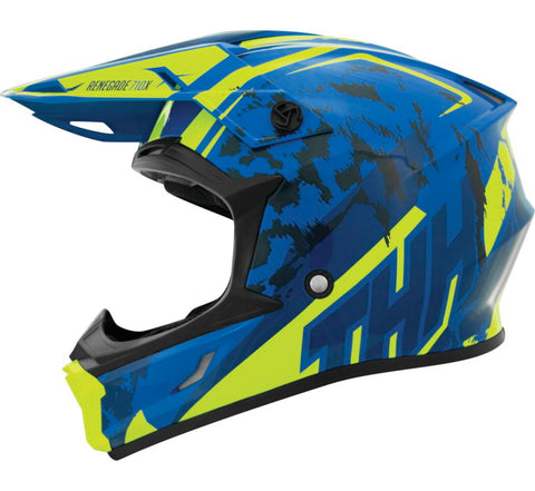 THH T710X Renegade Youth Helmet - Blue/Yellow - Small