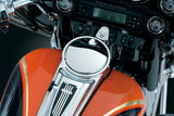 Kuryakyn 1467 - Push-Button Fuel Door Latch for Harley-Davidson - Chrome