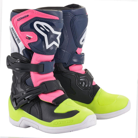 Alpinestars Tech 3S Kids Boots - Black/Blue/Pink - Size 2