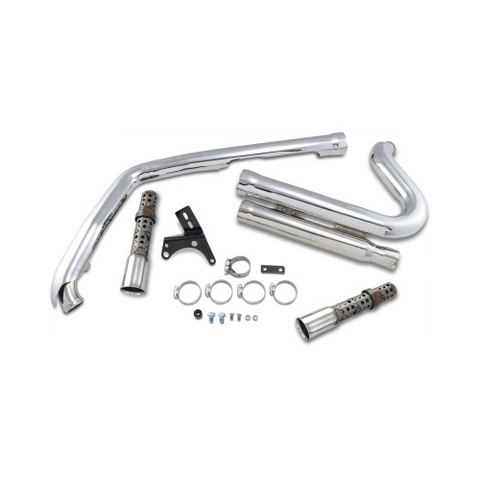 Cobra 909 Speedster Exhaust for 2006-11 Harley Dyna Models - Chrome - 6709