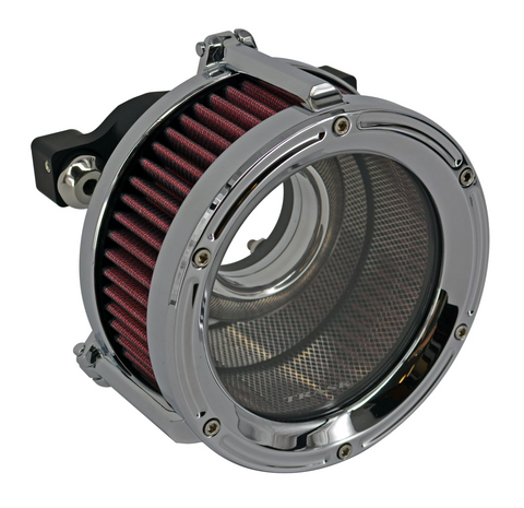 Trask Assault Charge High-Flow Air Cleaner for 2008-17 Harley Twin Cam EFI Throttle-by-Wire models - Chrome - TM-1020CH