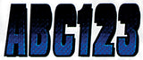 Hardline 300 Series Alphanumeric Vehicle ID Kit - Blue/Carbon-Fiber - BLBKG300
