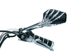 Kuryakyn 1759 - Skeleton Hand Mirrors with Chrome Stems and Black Heads