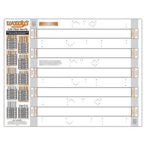 Woodys Studding Template 2.86 Pitch - 2 PLY Tracks - 286T-TEMP-2