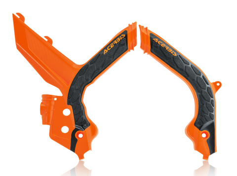 Acerbis X-Grip Frame Guards for KTM models - 16 Orange/Black - 2783155225