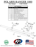 KFI Products Double Tube Rear Bumper for Polaris Ranger Full Size - 101825