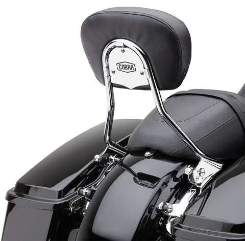 Cobra Detachable Passenger Backrest for 2009-16 Harley FLH/FLT - 17 Inch - 602-2000
