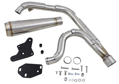 hauck exhaust Trask Assault Full Exhaust System for 2018-22 Harley Softail models - Brushed Steel