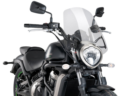 Puig Naked Bike Windscreen for 2015-20 Kawasaki EN650 Vulcan S - Clear - 8164W