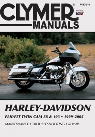 Clymer M4304 Service & Repair Manual for 1999-05 Harley Davidson FLH/FLT Twin Cam models