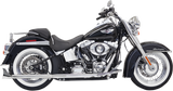 Bassani Fishtail True Dual Exhaust System for 2007-17 Harley Softail models - Chrome - 1S46E-30