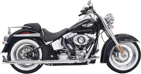 Bassani Fishtail True Dual Exhaust System for 2007-17 Harley Softail models - Chrome - 1S46E-30