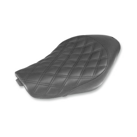 Saddlemen Renegade Solo Seat for 2004-20 Harley Sportster models - Black/Lattice Stitched - 807-03-002LS