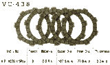 Vesrah Clutch Friction Plates for Kawasaki KX65 / KLX110 - VC-438
