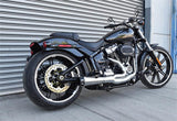 Bassani Road Rage Short Exhaust System for 2018-22 Harley Softail Breakout/Fat Boy - Chrome - 1S94R