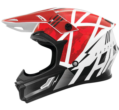 THH T710X Battle Helmet - Red/Black - Large
