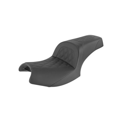 Saddlemen Slim 2-Up Seat for 2020-21 Indian Challenger models - Black/Lattice Stitched - I20-06-162