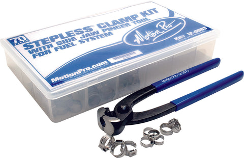 Motion Pro 12-0083 Stepless Clamp Fuel Line Fittings Kit - 80 pcs w/Pincer Tool