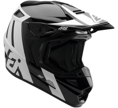 Answer Racing AR5 Crypto Motocross Helmet - Black/White - Large