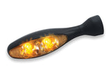 Kuryakyn Micro 1000 Marker Light - Front/Rear - Satin Black-Extreme Amber/Clear Lens - 2537