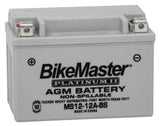 BikeMaster AGM Platinum II Battery - 12 Volt - MS12-12A-BS