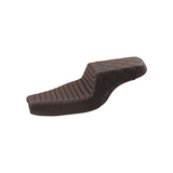 Saddlemen Step-Up 2-Up Seat for 2004-20 Harley Sportster models - Brown/Tuck and Roll with Rear Lattice Stich - 807-11-176BR