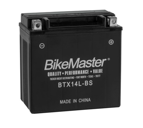 Bike Master Performance+ Battery - 12 Volts - BTX14L-BS - YTX14L-BS