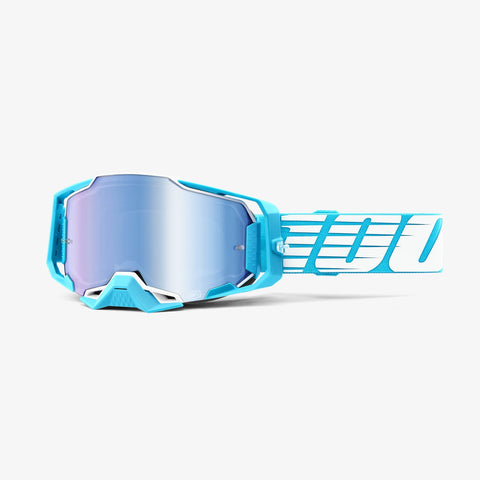 100% Armega Goggles - Oversized Sky with Blue Mirror Lens