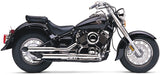 Cobra USA Classic Deluxe Slip-On Mufflers for 1998-05 Yamaha XVS650 V-Star - Chrome - 2163SC