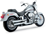 Vance & Hines 16843 Twin Slash 3in Slip-On for 2007-17 Harley Fat Boy - Chrome