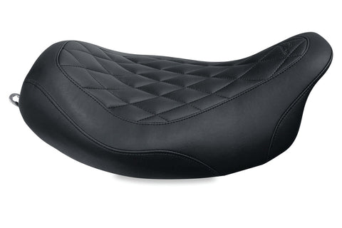 Mustang Wide Tripper Solo Seat for 2008-20 Harley Touring models - Diamond/Black - 76694