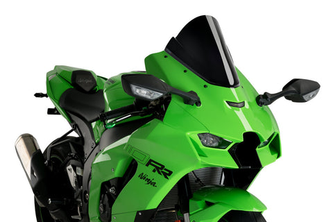 Puig Z Racing Windscreen for 2021 Kawasaki ZX1000 Ninja ZX-10R - Black - 20541N
