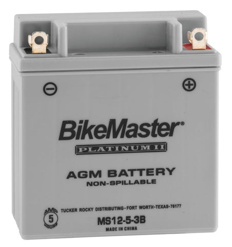 BikeMaster AGM Platinum II Battery - 12 Volt - MS12-5-3B