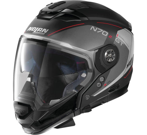 Nolan N70-2GT Lakota Helmet - Black/Grey/Red - X-Small