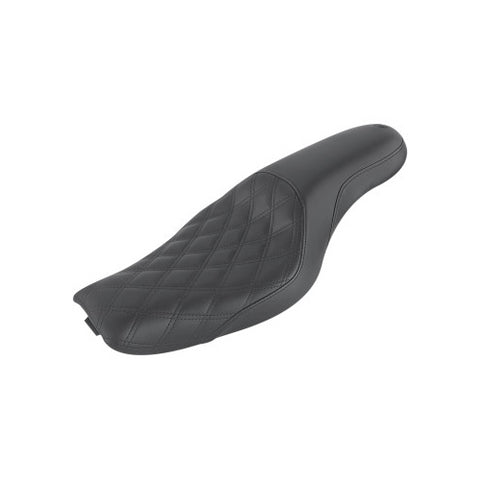 Saddlemen Profiler 2-Up Low Profile Seat for 2004-20 Harley Sportster models - Black/Lattice Stitched - 807-03-149