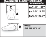 Zero Gravity Double Bubble Windscreen for 2008-10 / 2009-18 Kawasaki ZX-10R / ZX-636R / ZX-6R - Dark Smoke - 16-262-19